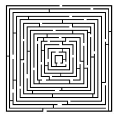 Vector illustration of simple vector maze