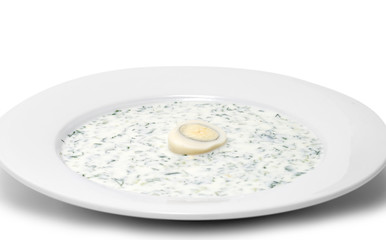 Cream of Greens Soup with Egg