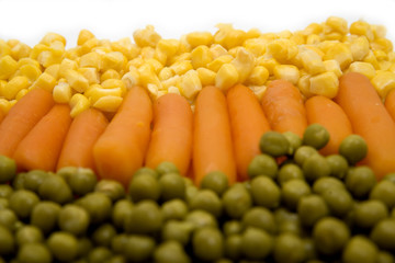 vegetarian mix isolated on white background