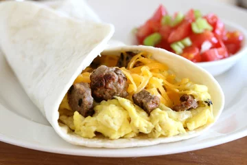 Deurstickers Breakfast Burrito © JJAVA