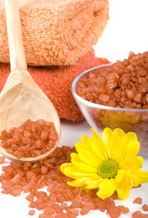 spa pruducts and flower