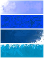 Blue textured banners and backgrounds