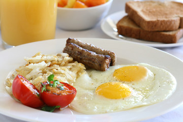 Breakfast - Eggs, Potatoes and Sausage