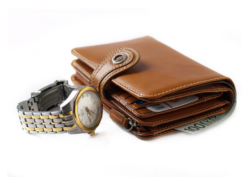 watches, money, portmane