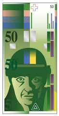 Schweizer Banknote 50 Franken