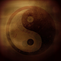 Yin Yang Zeichen - obrazy, fototapety, plakaty