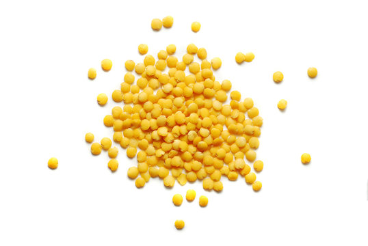 yellow lentil isolated