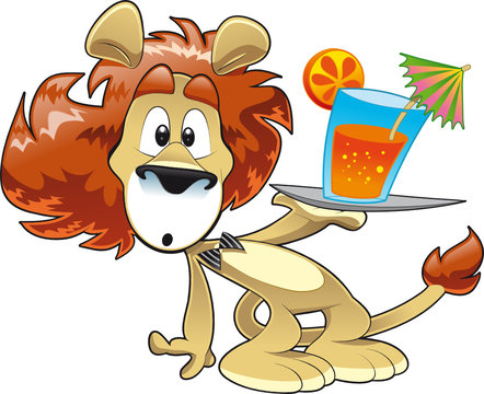 Lion with  Orange Juice