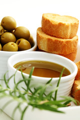 baguette and olive oil