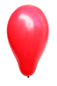 ballon rouge sur fond blanc