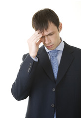 Businessman finding solution