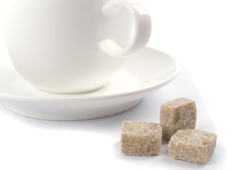 cup, plate and shugar