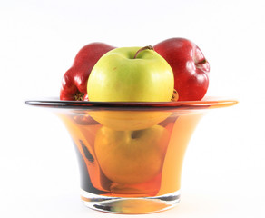 Apple bowl side view