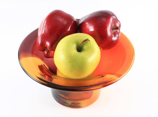 Apple bowl top view