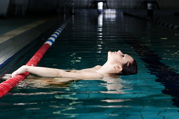 girl in swimming pool