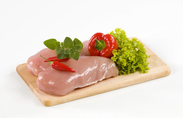Raw chicken breasts