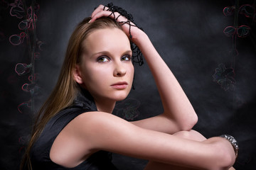 glamour young fashion girl
