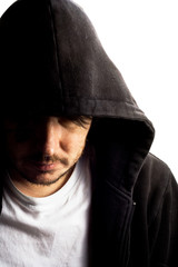 Hooded man