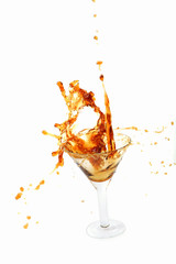 wine being poured into a wine glass