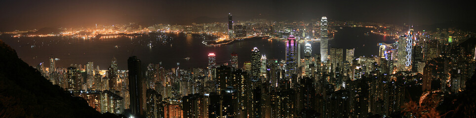 Fototapeta na wymiar Hong Kong (Hong Kong), Chiny - Skyline w nocy