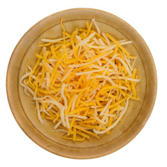 shredded cheddar and Monterey Jack cheese