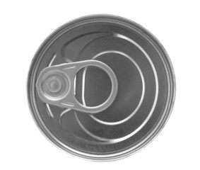 Tin can on white