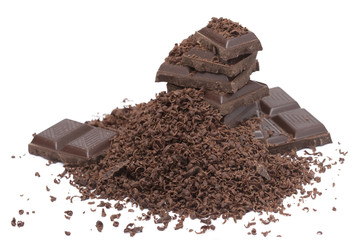 grated Chocolate on white