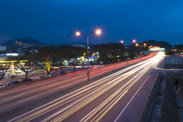 Fototapeta na wymiar urban night traffic