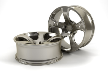 Obraz premium Golden chrome rims