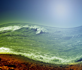 Blue sky over water