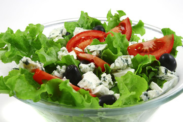 vegetable salad and roquefort
