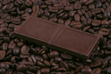 chocolate on coffee grains