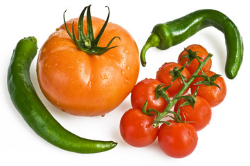 pepper and tomatoes