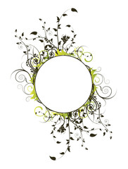 abstract floral frame