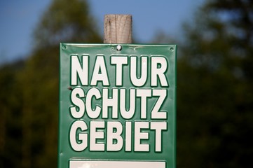 Naturschutz-Tafel