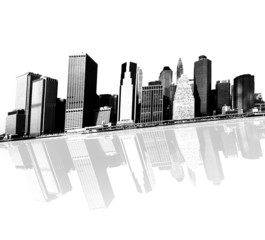Fototapeta na wymiar cityscape - silhouettes of skyscrapers