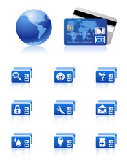 credit bill card vector illustration