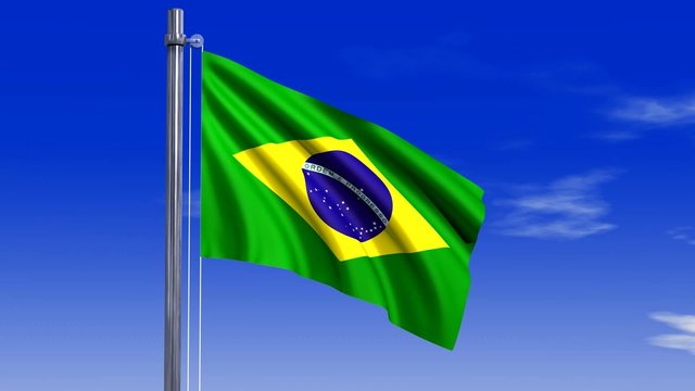 brasilien Fahne mit Alpha-Kanal