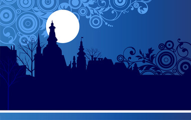 Night panorama of the city.