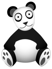 Panda Bear sitting - Stuffed Animal Like Toy