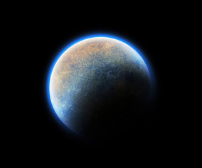 cosmic blue space planet