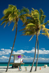 Lifeguard cabin on Miami beach