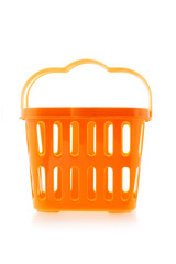 Orange plastic basket