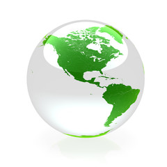 Glass green globe
