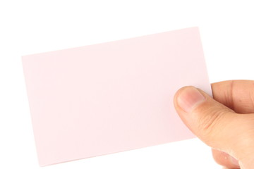 Fototapeta premium hand holding blank business card