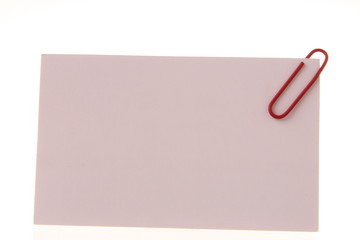 clipped business card