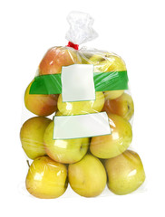sachet plastique de pommes