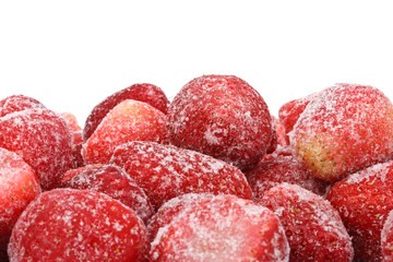 Background from  frozen strawberry
