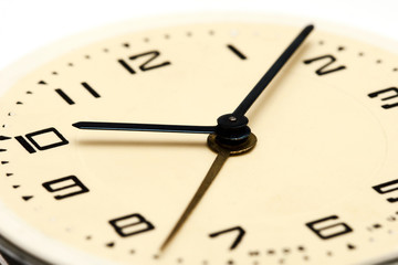 clock dial on white background