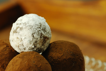 Choccolate homemade pralines